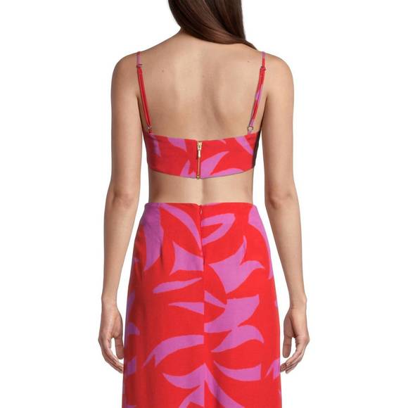 NEW CALA DE LA CRUZ virginia cropped top in gammimagenta - Picture 3 of 4